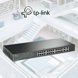 Switch “TP-Link” Smart Switch 24 RJ45 PoE+/6G or 2SFP and 4G